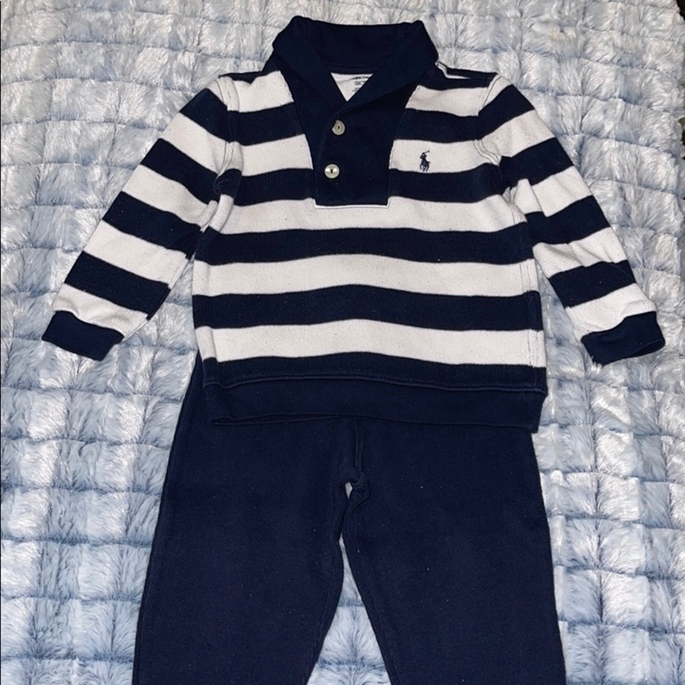 Ralph Lauren Boys Strip Pullover and Jogger Set